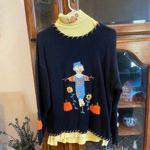 Fall Scarecrow Turtle Neck & Sweater